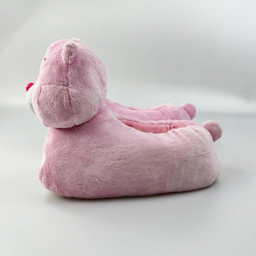 Carebear Bear Chinelos de pelúcia sapatos de quarto rosa arco-íris novo design sapatos infantis para meninas