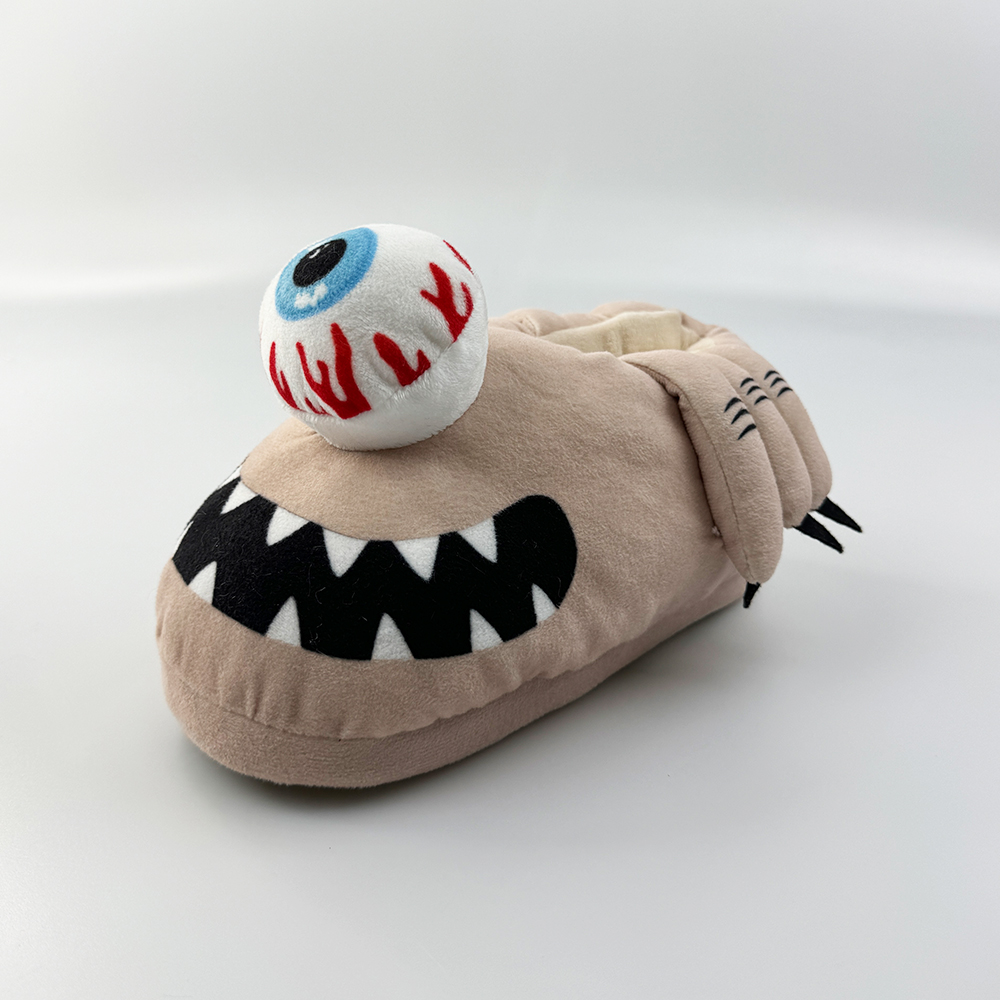 Halloween Khaki Skull Slippers Funny Halloween Gifts