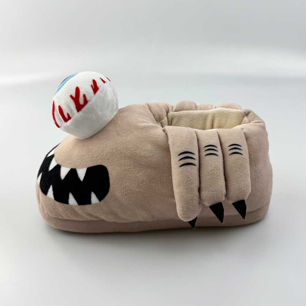 Halloween Khaki Skull Slippers Funny Halloween Gifts