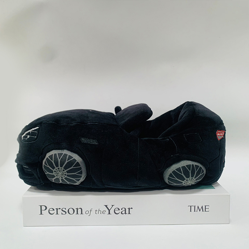 New Black Benz Car Plush Slippers (2)