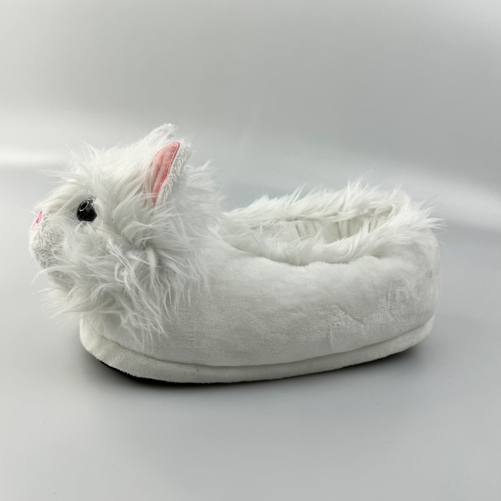 White Simulation Cat Plush Slippers Keep Warm Cotton Slippers Female Shoes Cute Home Furry Slippers