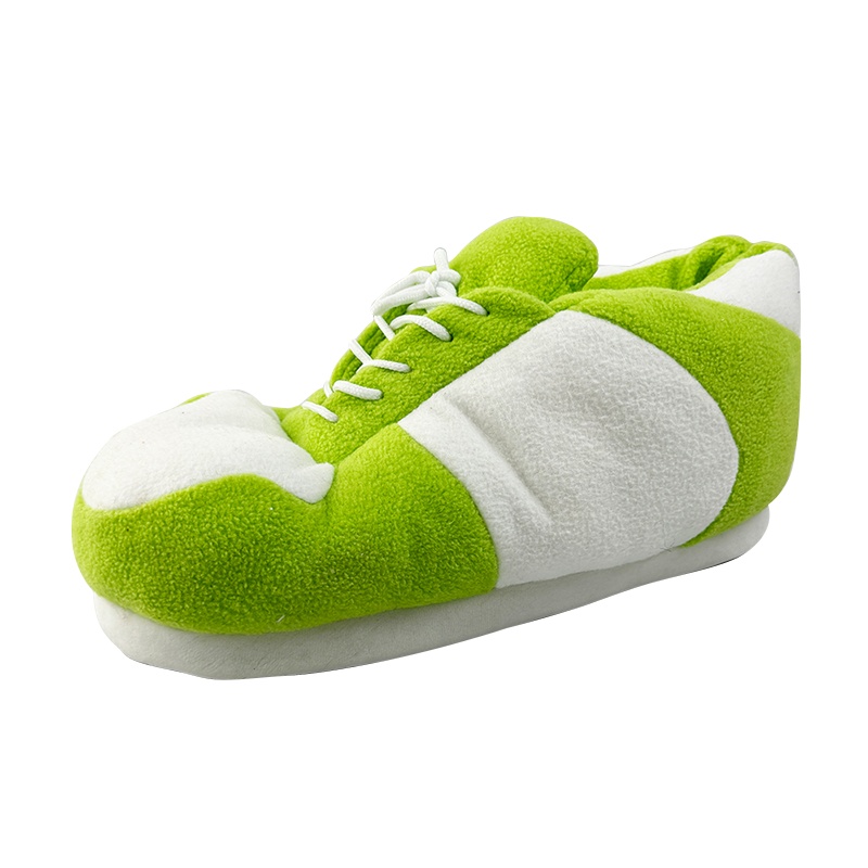 Winter Green Sneaker Slipper Cute Animal Slipper for Adult Fuzzy Warm House Home Shoes